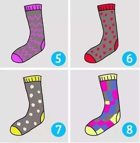 8只襪子選一只，一眼看出你的性格